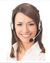 Frau am Telefon, Callcenter